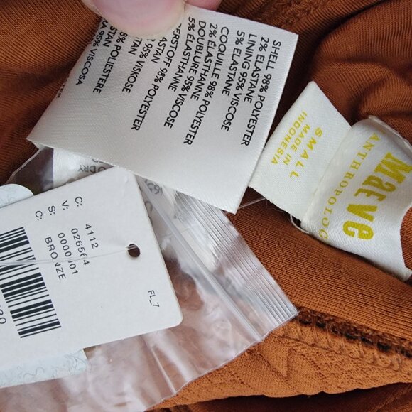 Maeve Flare Pants Cropped Top Set Womens S/M Honey Boho Neutral Chic Versatile - Picture 12 of 14